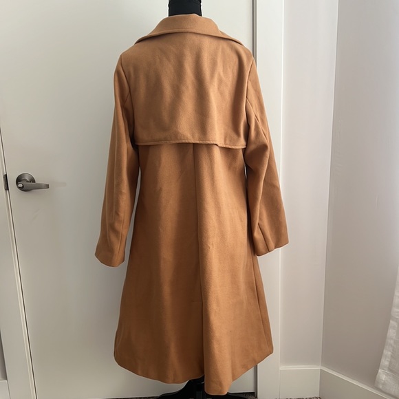 Shein Camel “wool” coat trench style - Picture 2 of 6